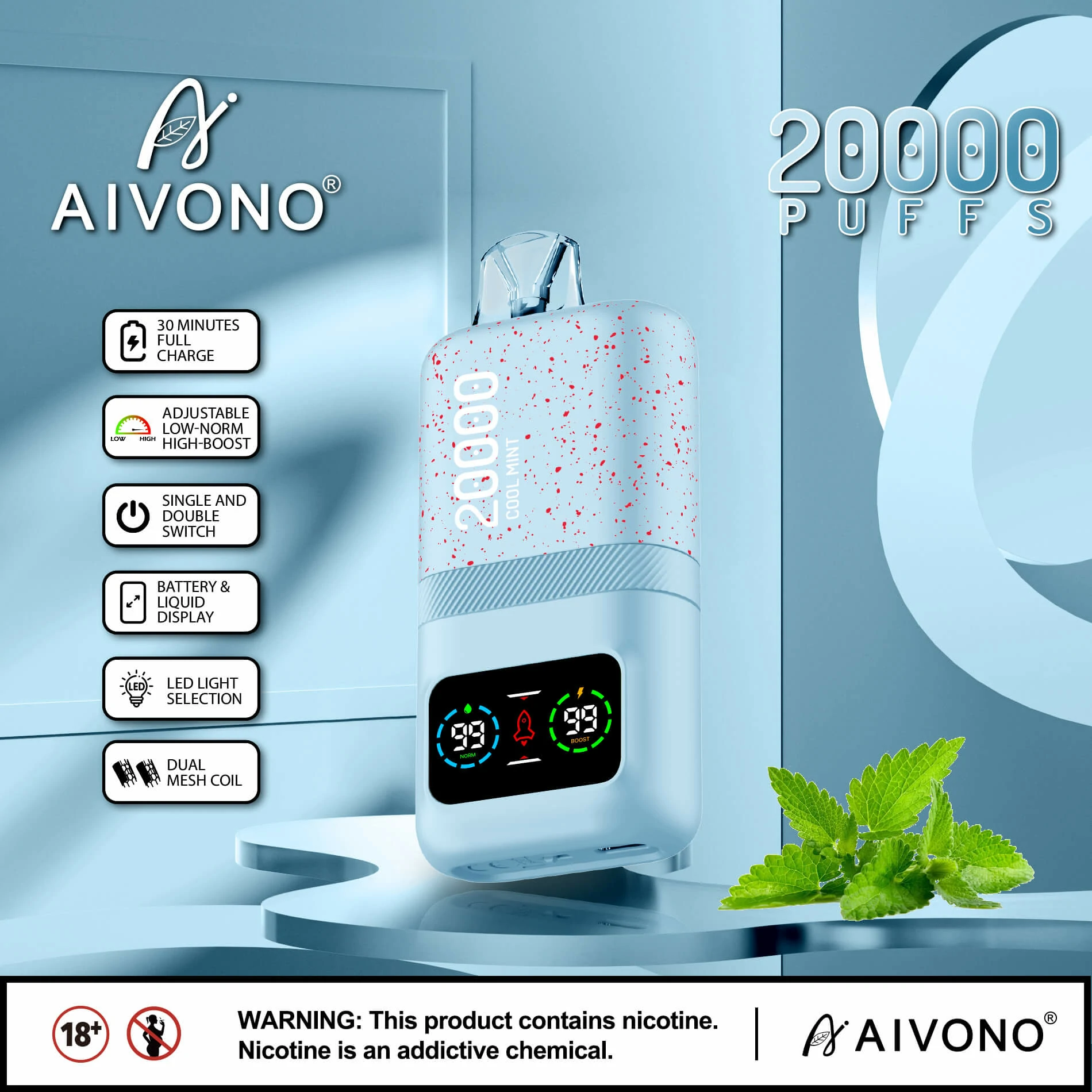 AIVONO AIM MAGIC 20000パフ 使い捨て電子タバコ