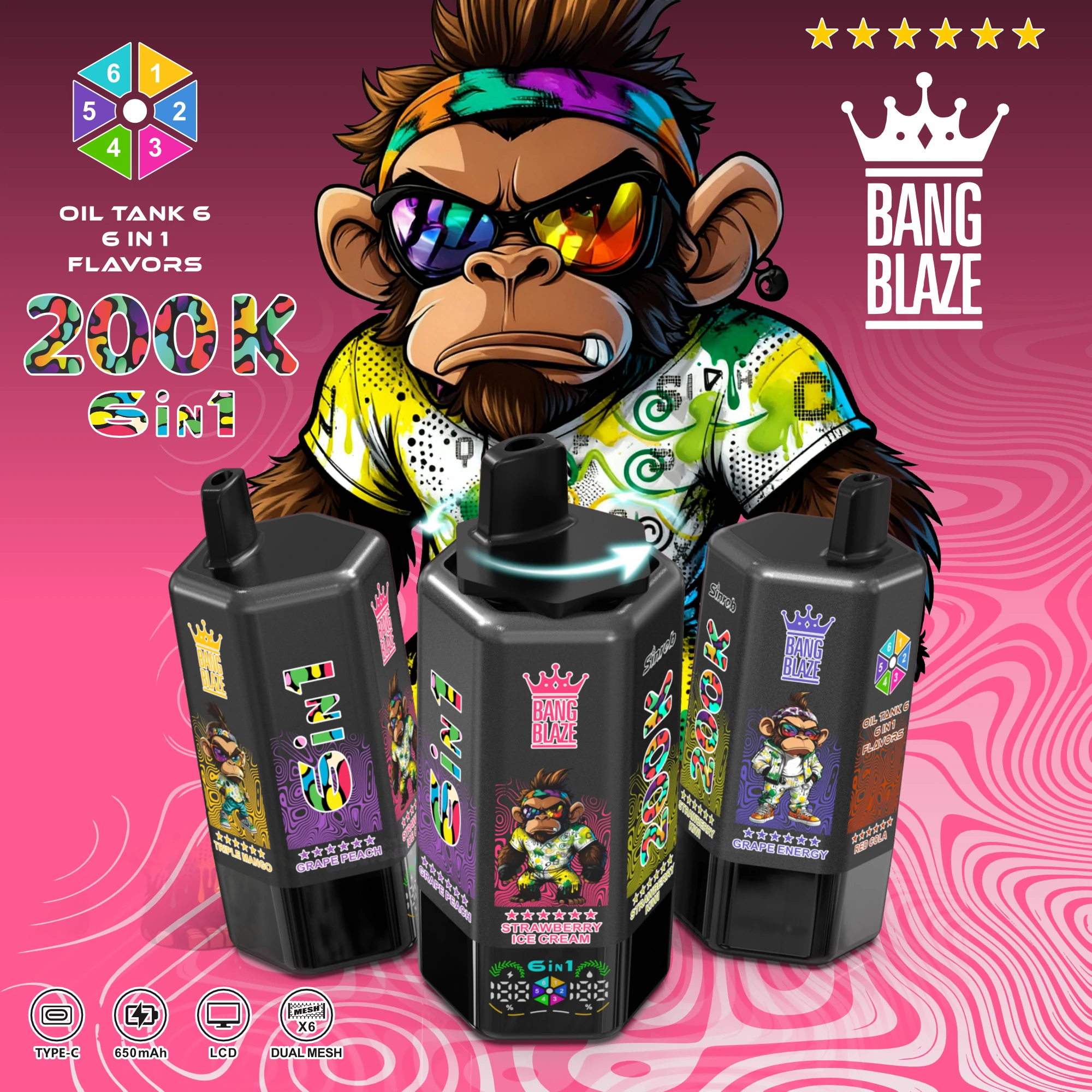 Bang Blaze 200000パフ 使い捨て電子タバコ