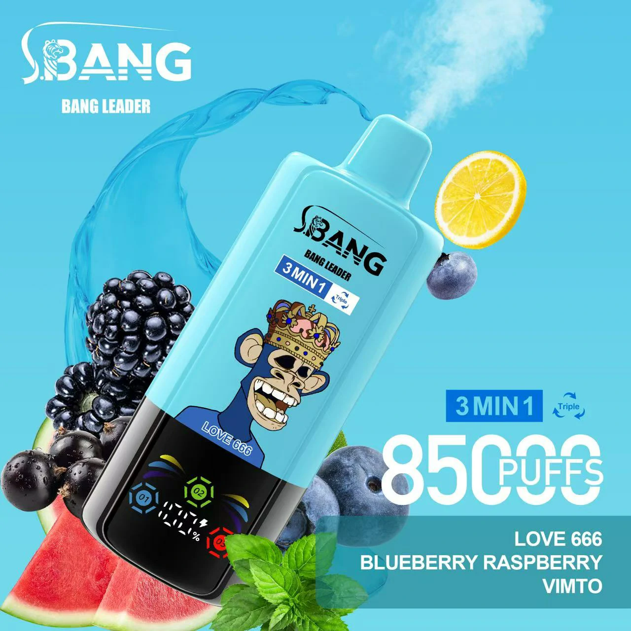 Bang Leader 85000パフ 3-in-1 使い捨て電子タバコ