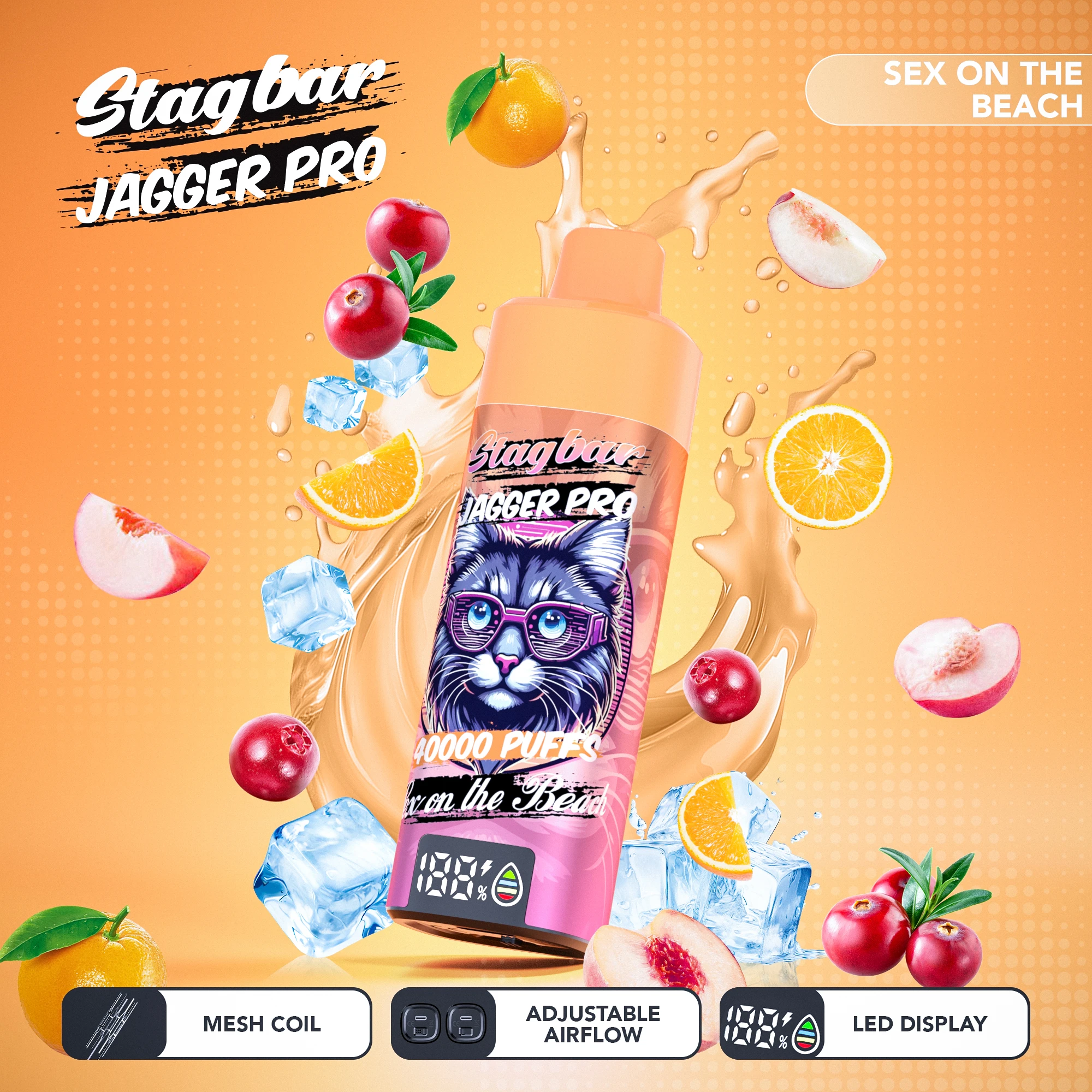 Stag Bar Jagger Pro 40000パフ 使い捨て電子タバコ