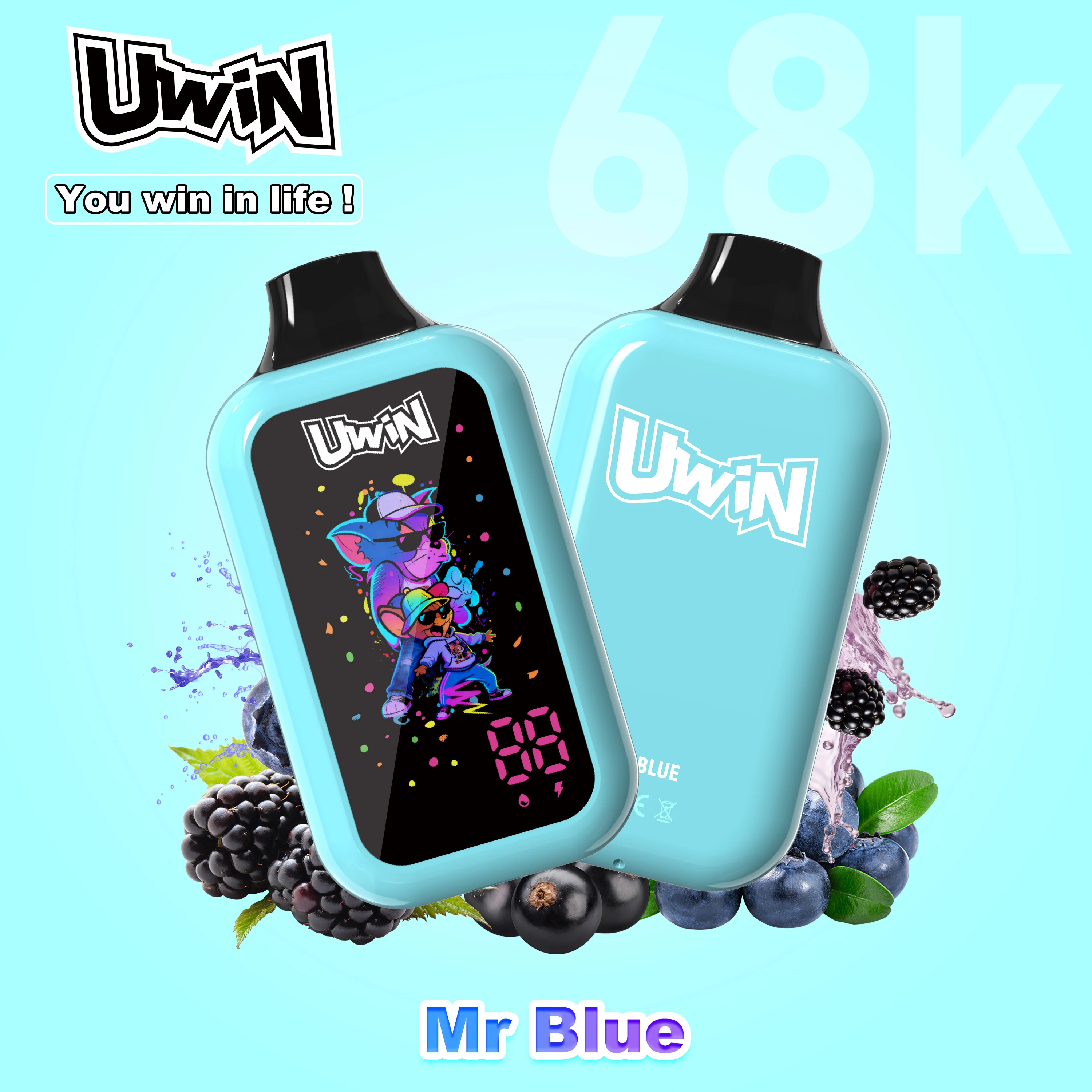 UWIN Digtal Box 68000パフ 使い捨て電子タバコ