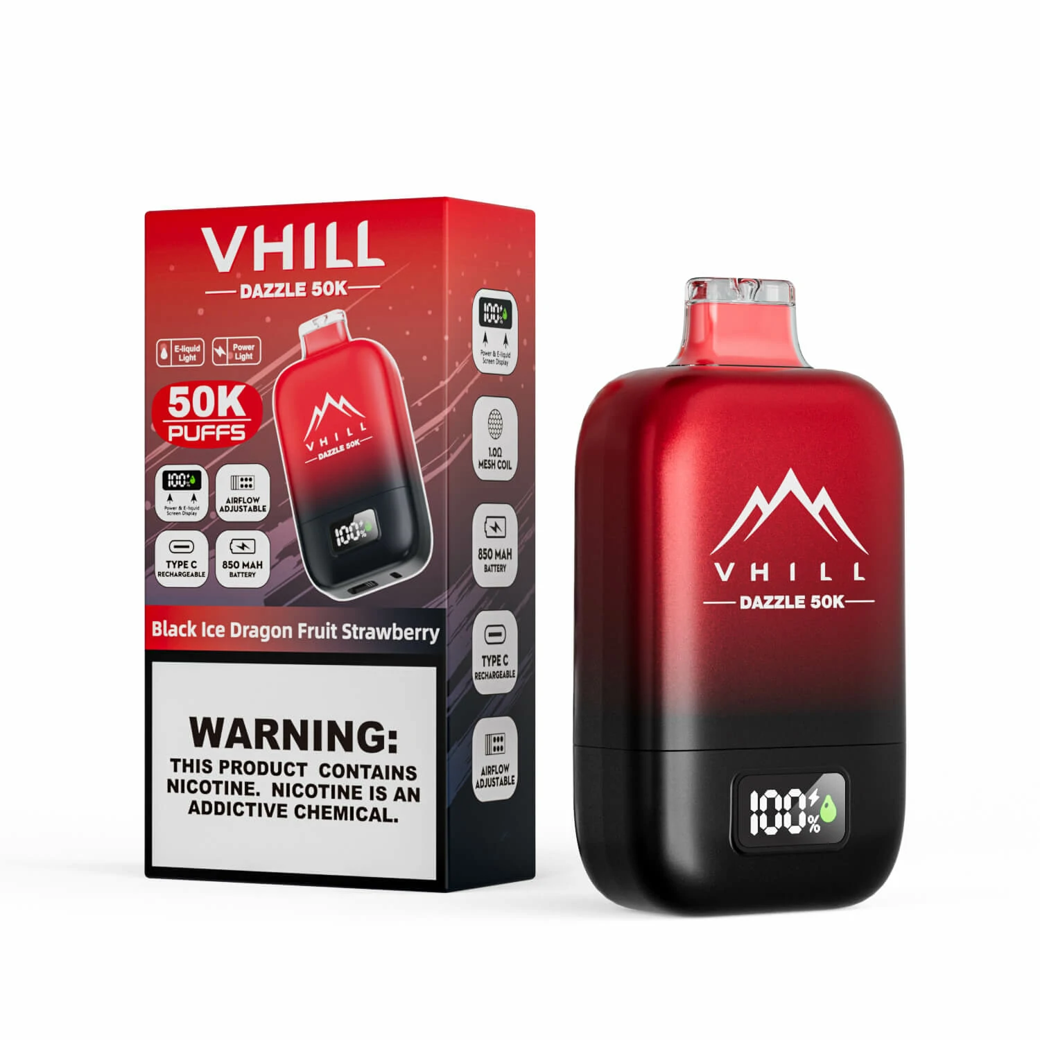 VHILL DAZZLE 50000パフ 使い捨て電子タバコ